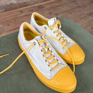 Ecco Men's Sneakers in Yellow and White